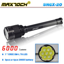 Maxtoch SN6X-20 7*Cree 26650 Battery Light Torch Rechargeable Flashlight 220v
